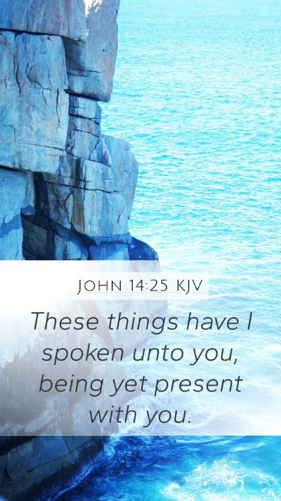 John 14:25 KJV Mobile Phone Wallpaper - These things have I spoken unto you, being yet - Mobile Bible Verse Wallpaper