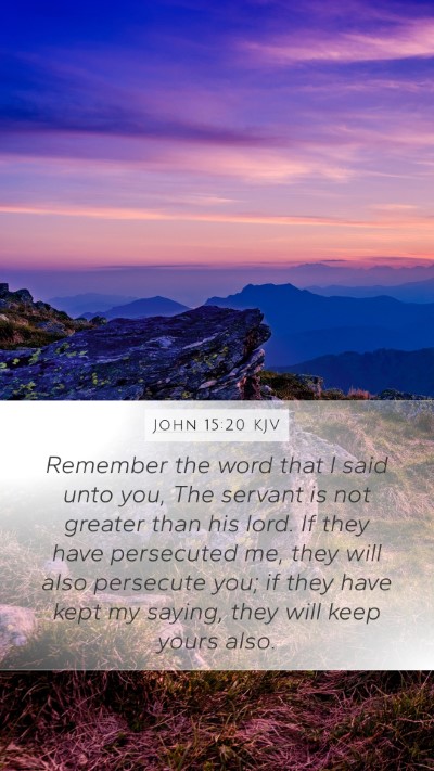 John 15:20 KJV Bible Verse Image