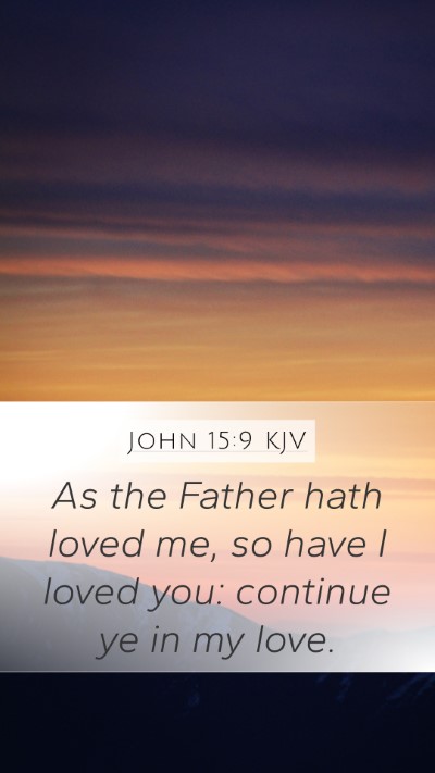 John 15:9 KJV Bible Verse Image