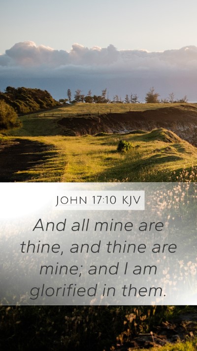 John 17:10 KJV Bible Verse Image