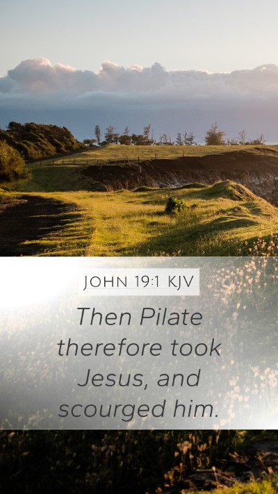 John 19:1 KJV Mobile Phone Wallpaper - Then Pilate therefore took Jesus, and scourged - Mobile Bible Verse Wallpaper