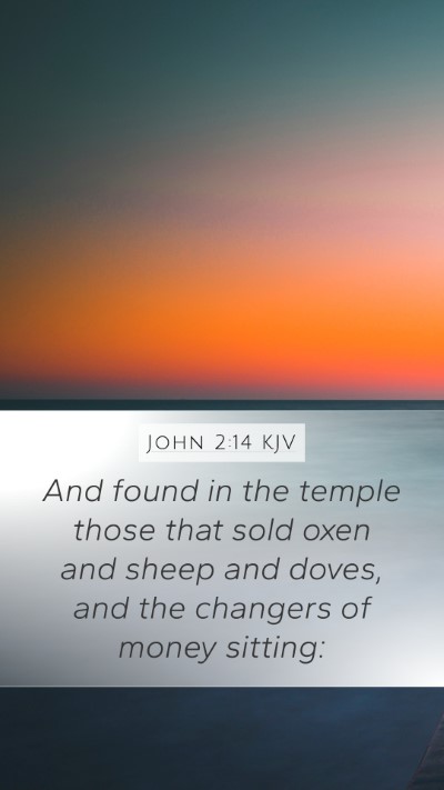 John 2:14 KJV Bible Verse Image