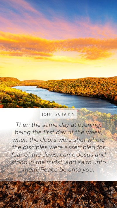 John 20:19 KJV Bible Verse Image