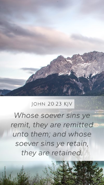 John 20:23 KJV Bible Verse Image