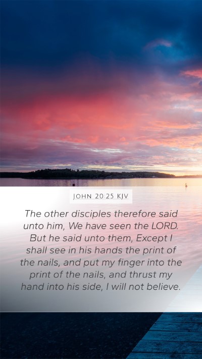 John 20:25 KJV Bible Verse Image