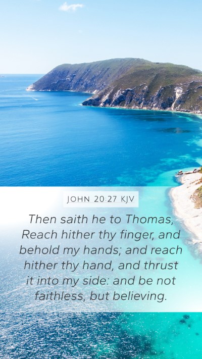 John 20:27 KJV Bible Verse Image