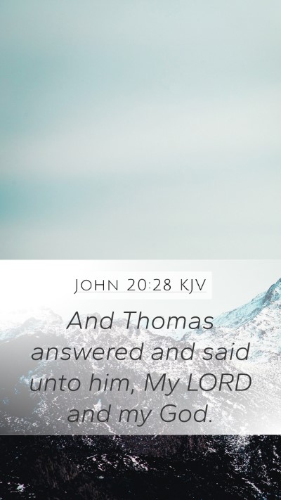 John 20:28 KJV Bible Verse Image