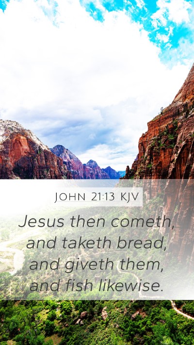 John 21:13 KJV Bible Verse Image
