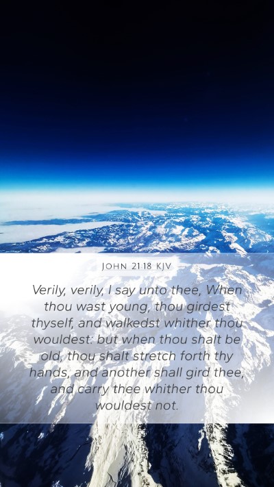 John 21:18 KJV Bible Verse Image