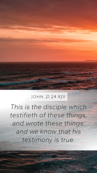 John 21:24 KJV Bible Verse Image