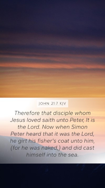 John 21:7 KJV Bible Verse Image