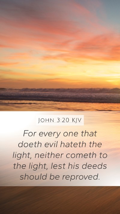 John 3:20 KJV Bible Verse Image