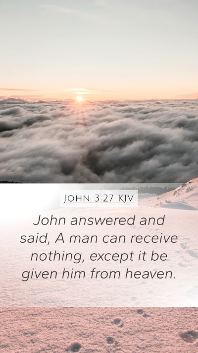 John 3:27 KJV Bible Verse Image