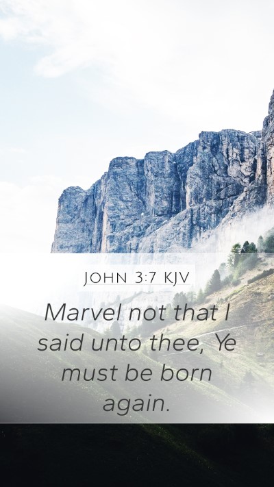 John 3:7 KJV Bible Verse Image