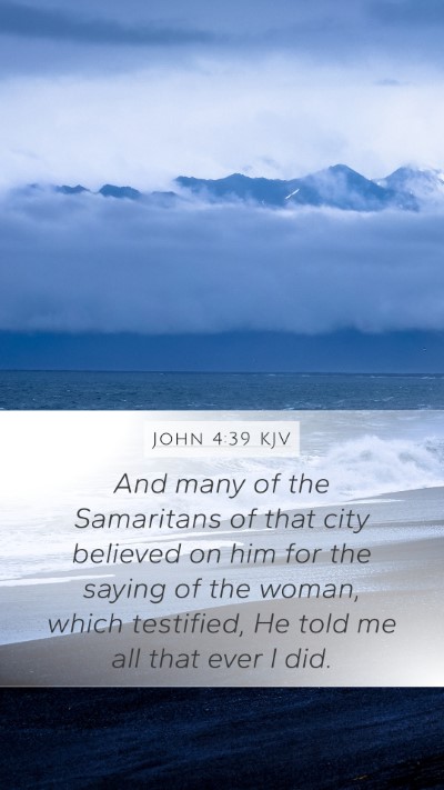John 4:39 KJV Bible Verse Image