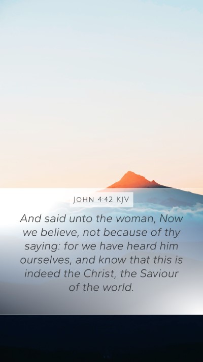 John 4:42 KJV Bible Verse Image