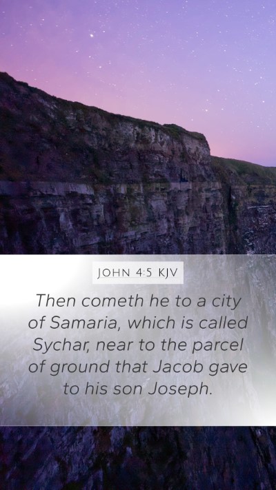 John 4:5 KJV Bible Verse Image