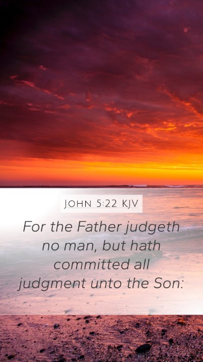 John 5:22 KJV Bible Verse Image