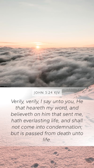 John 5:24 KJV Bible Verse Image