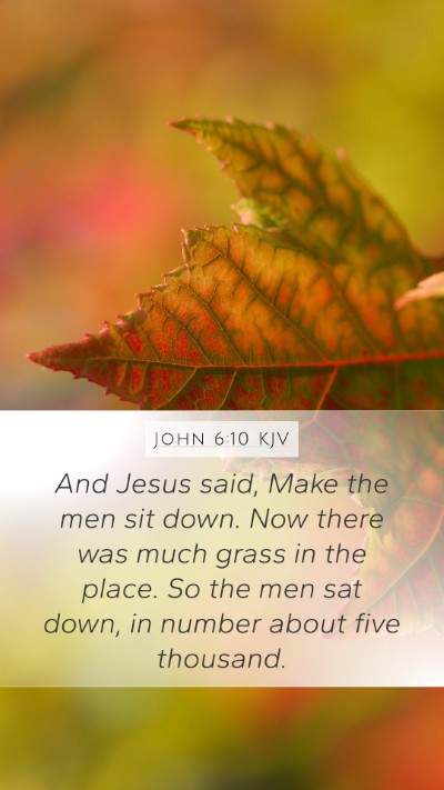 John 6:10 KJV Bible Verse Image