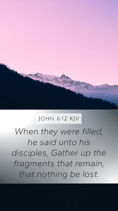 John 6:12 KJV Bible Verse Image