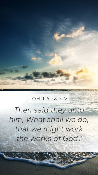 John 6:28 KJV Mobile Phone Wallpaper - Then said they unto him, What shall we do, that - Mobile Bible Verse Wallpaper