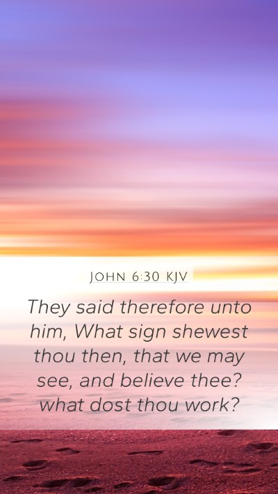 John 6:30 KJV Bible Verse Image