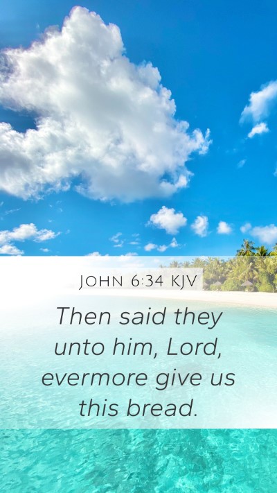 John 6:34 KJV Bible Verse Image