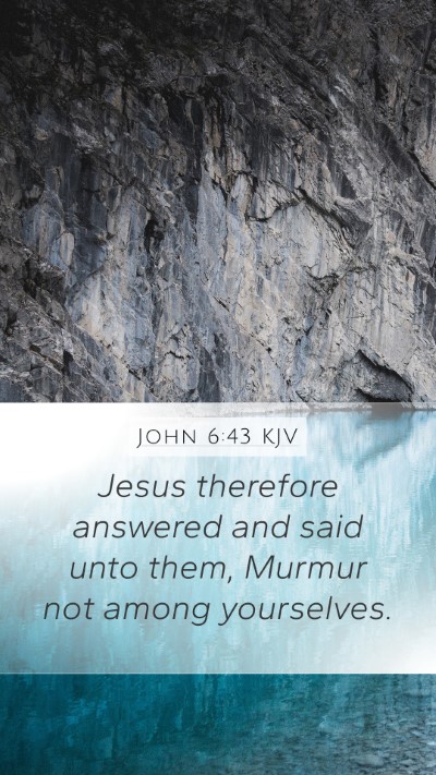 John 6:43 KJV Bible Verse Image