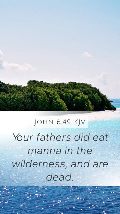 John 6:49 KJV Bible Verse Image