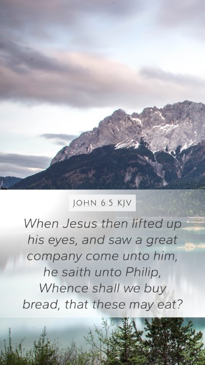 John 6:5 KJV Bible Verse Image