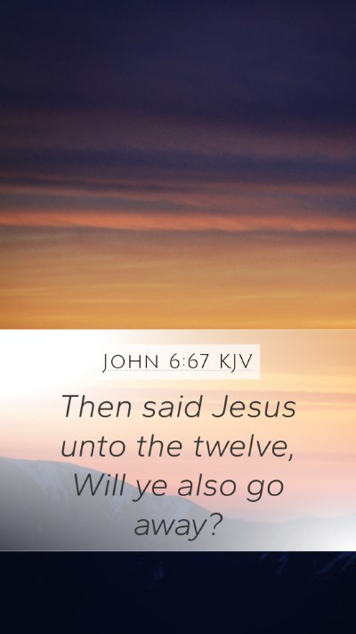 John 6:67 KJV Bible Verse Image