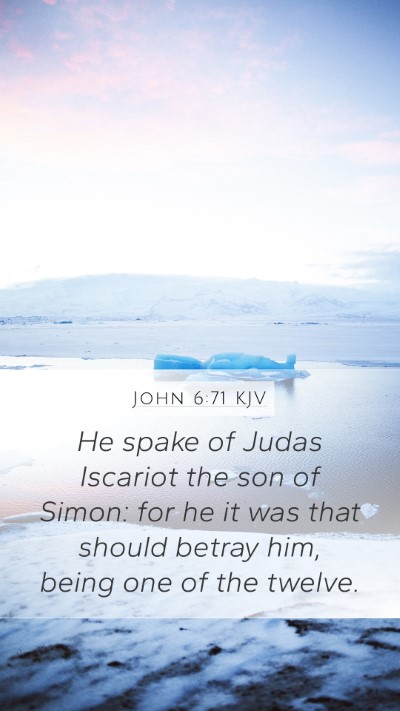 John 6:71 KJV Bible Verse Image