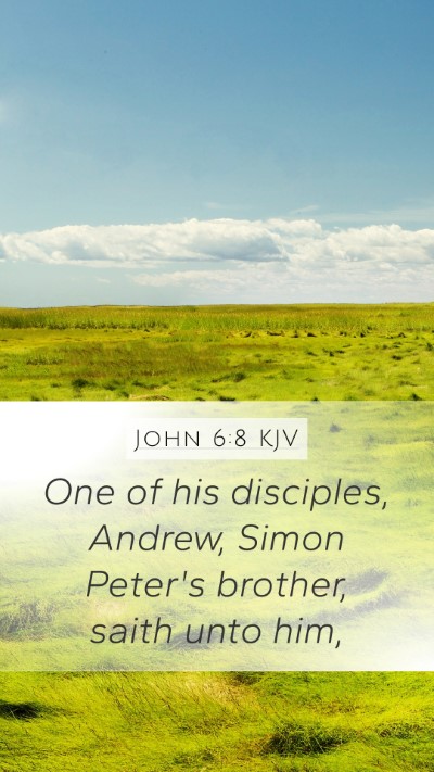 John 6:8 KJV Bible Verse Image