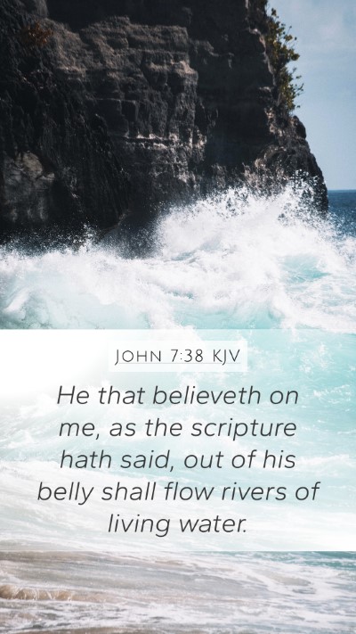 John 7:38 KJV Bible Verse Image