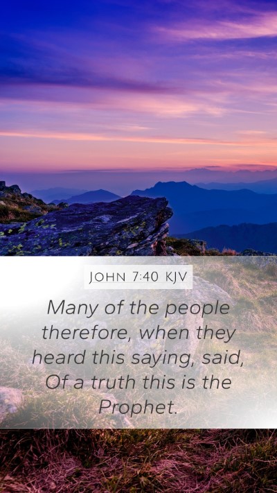John 7:40 KJV Bible Verse Image