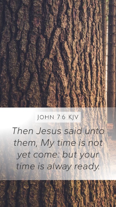 John 7:6 KJV Bible Verse Image