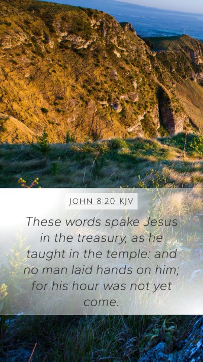John 8:20 KJV Bible Verse Image