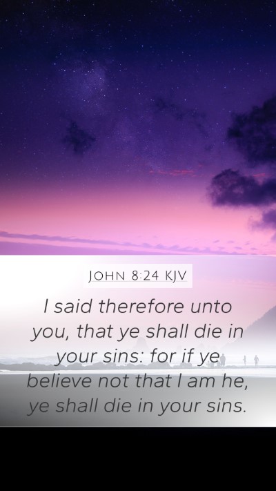 John 8:24 KJV Bible Verse Image