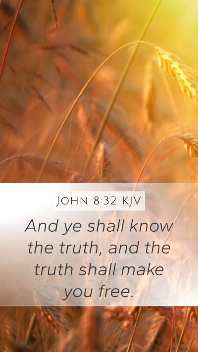 John 8:32 KJV Bible Verse Image