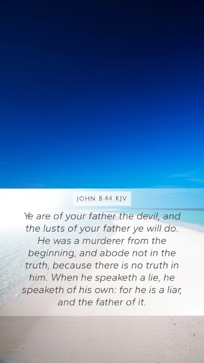 John 8:44 KJV Bible Verse Image