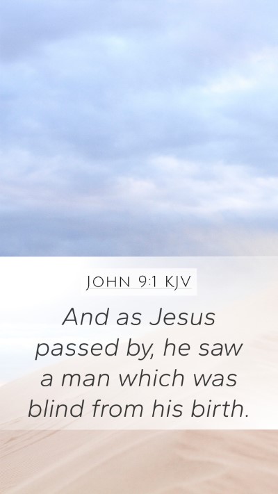 John 9:1 KJV Mobile Phone Wallpaper - And as Jesus passed by, he saw a man which was - Mobile Bible Verse Wallpaper