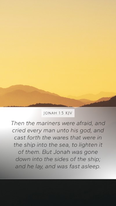 Jonah 1:5 KJV Bible Verse Image