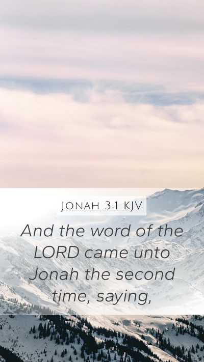 Jonah 3:1 KJV Bible Verse Image