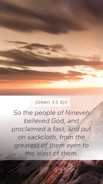 Jonah 3:5 KJV Bible Verse Image