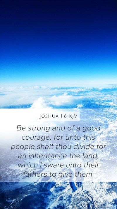 Joshua 1:6 KJV Bible Verse Image