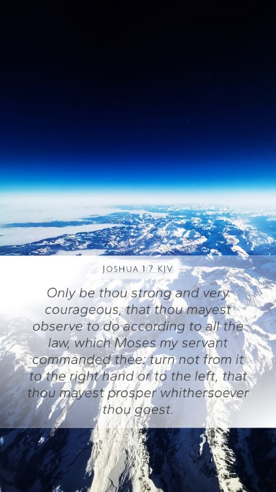 Joshua 1:7 KJV Bible Verse Image