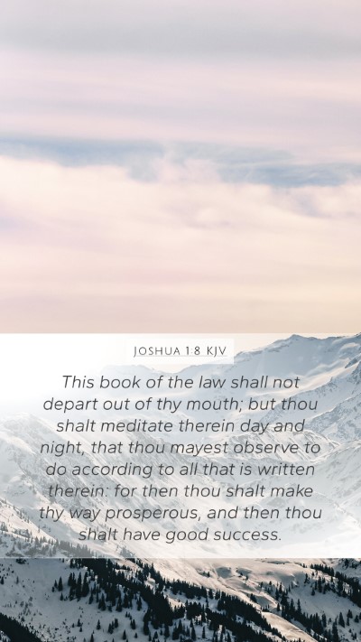 Joshua 1:8 KJV Bible Verse Image
