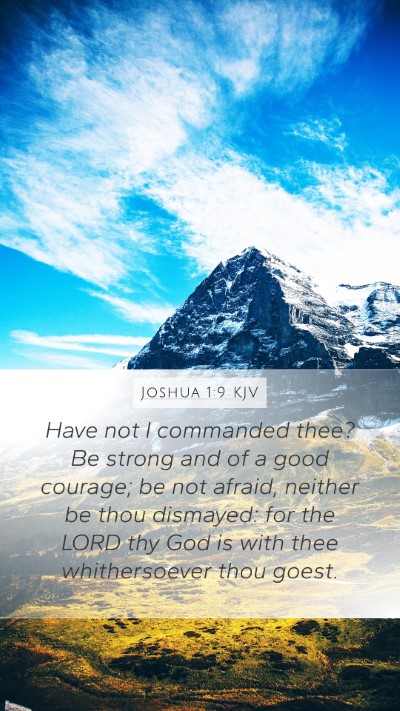 Joshua 1:9 KJV Bible Verse Image