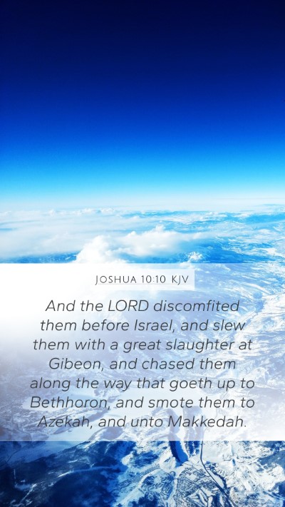 Joshua 10:10 KJV Bible Verse Image